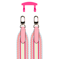 PATTERNED STRAP + HOT PINK HOOK