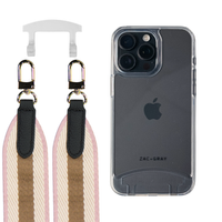 iPhone 16 Plus TRANSPARENT CASE + PATTERNED STRAP