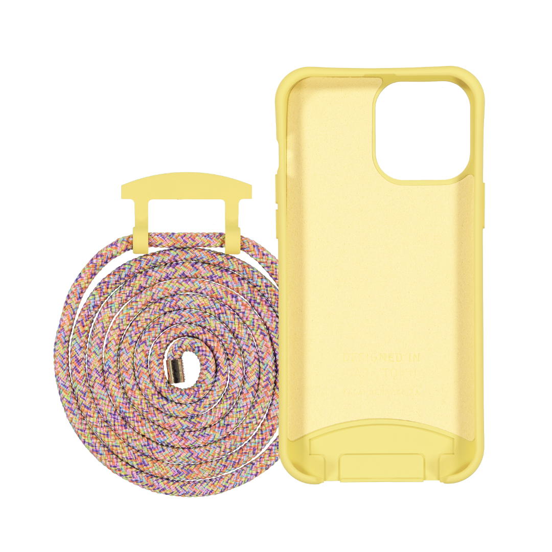 iPhone 11 Pro SUNSHINE YELLOW CASE + RAINBOW CORD