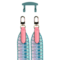 PATTERNED STRAP + TIDAL TEAL HOOK