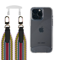 iPhone 16e and iPhone 17e TRANSPARENT CASE + PATTERNED STRAP