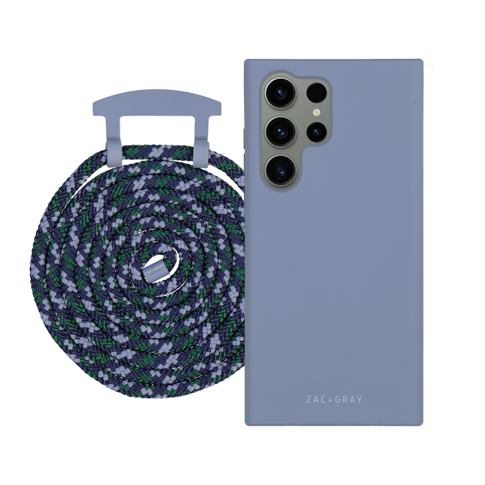 Samsung S25 Ultra BLUE FOG CASE + CORD