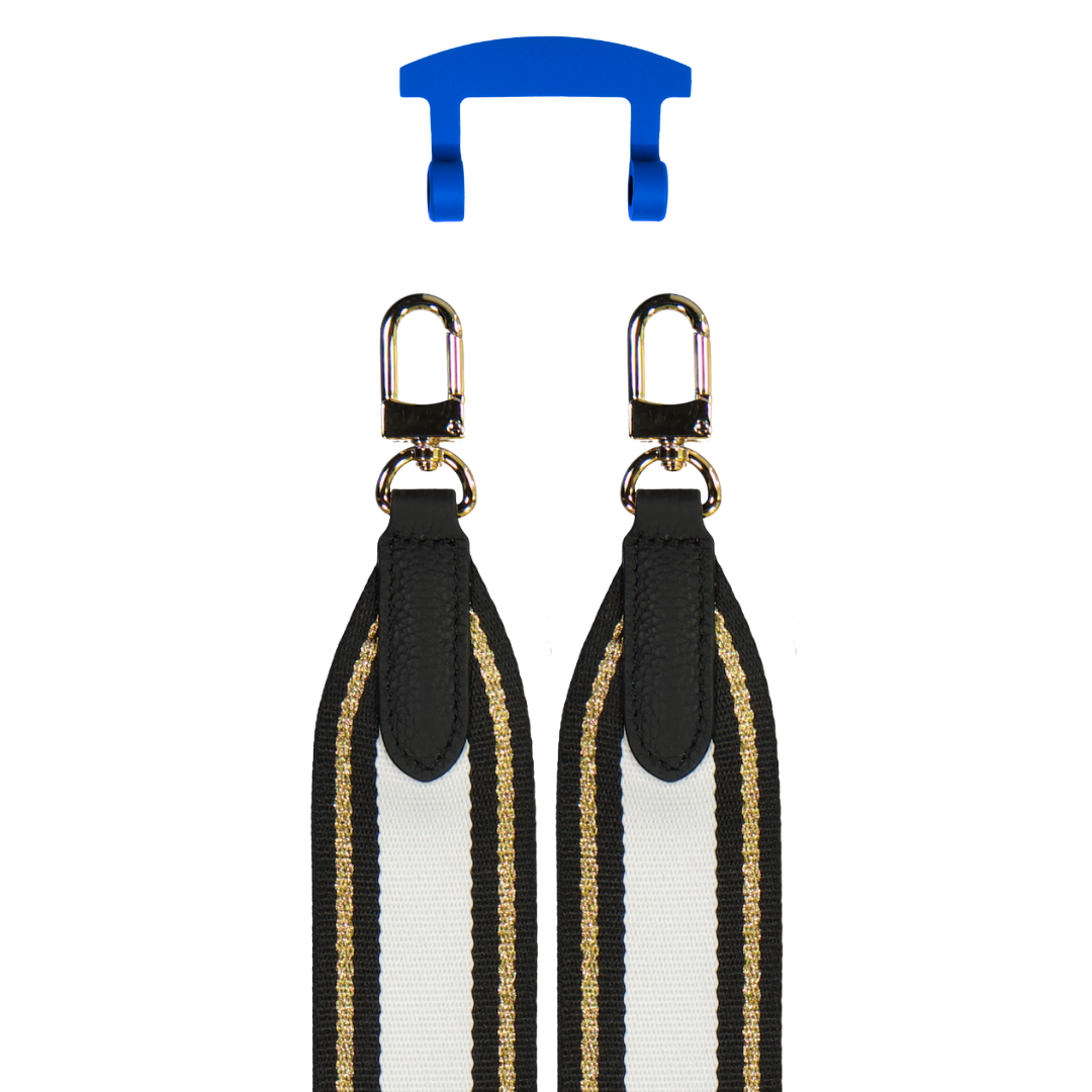 PATTERNED STRAP + COBALT BLUE HOOK
