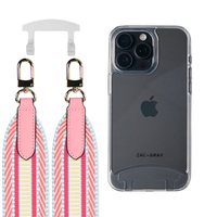 iPhone 16 Pro Max TRANSPARENT CASE + PATTERNED STRAP