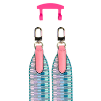 PATTERNED STRAP + HOT PINK HOOK