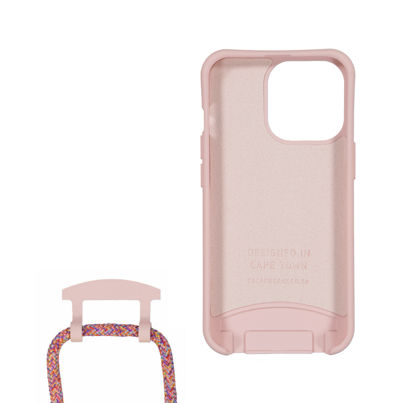 iPhone 12 and iPhone 12 Pro ROSÉ PINK CASE + RAINBOW RED CORD