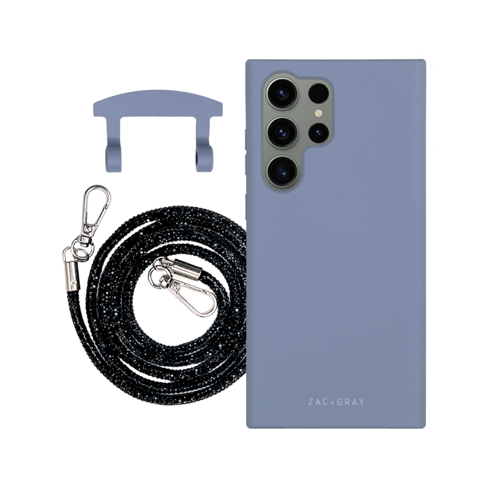 Samsung S25 Ultra BLUE FOG CASE + CRYSTAL CORD