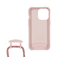 iPhone 14 ROSÉ PINK CASE + RAINBOW RED CORD
