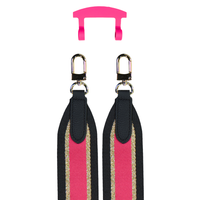 PATTERNED STRAP + HOT PINK HOOK