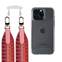 iPhone 16e and iPhone 17e TRANSPARENT CASE + PATTERNED STRAP