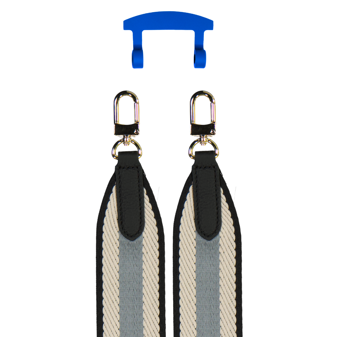 PATTERNED STRAP + COBALT BLUE HOOK