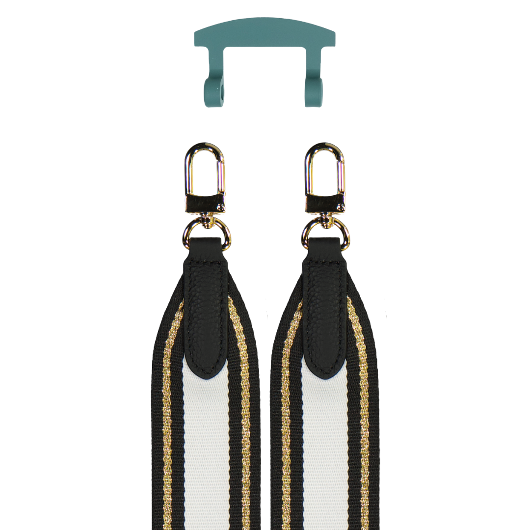 PATTERNED STRAP + TIDAL TEAL HOOK