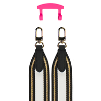 PATTERNED STRAP + HOT PINK HOOK