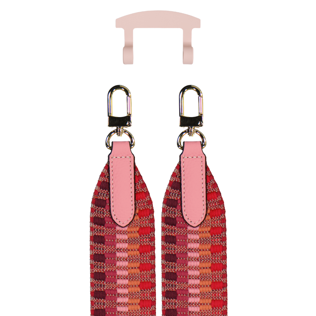 PATTERNED STRAP + ROSÉ PINK HOOK