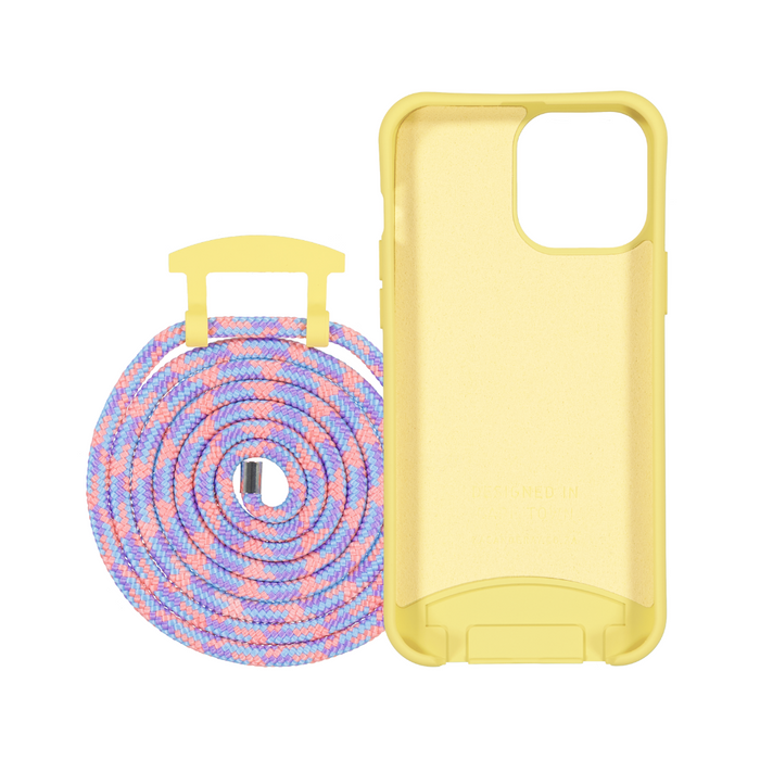 iPhone 6S+/7+/8+ SUNSHINE YELLOW CASE + CORAL REEF CORD