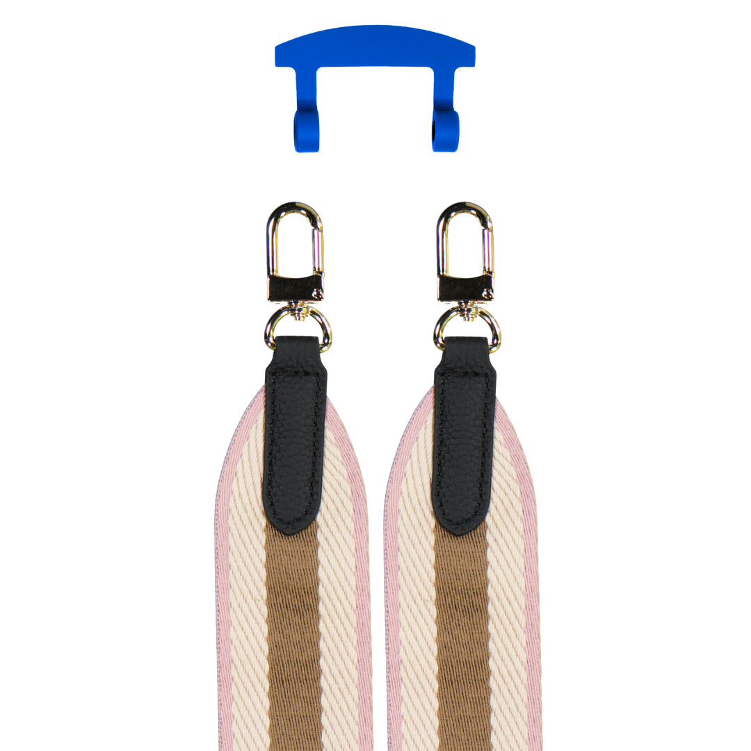 PATTERNED STRAP + COBALT BLUE HOOK