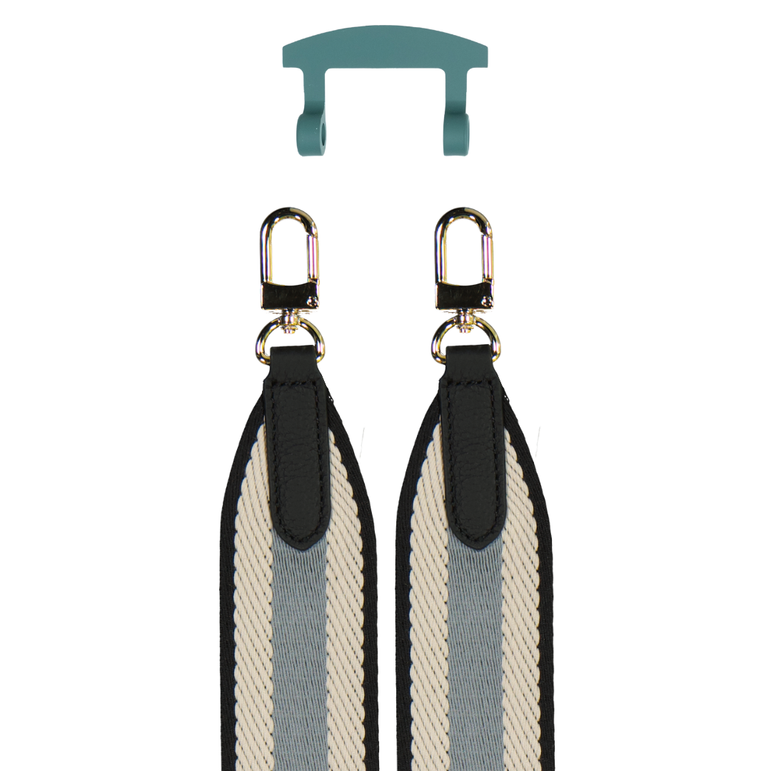 PATTERNED STRAP + TIDAL TEAL HOOK