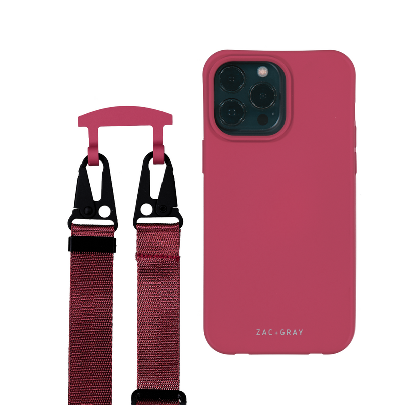 iPhone 14 Pro Max RASPBERRY RED CASE + CORD - MAGSAFE