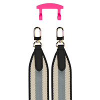 PATTERNED STRAP + HOT PINK HOOK