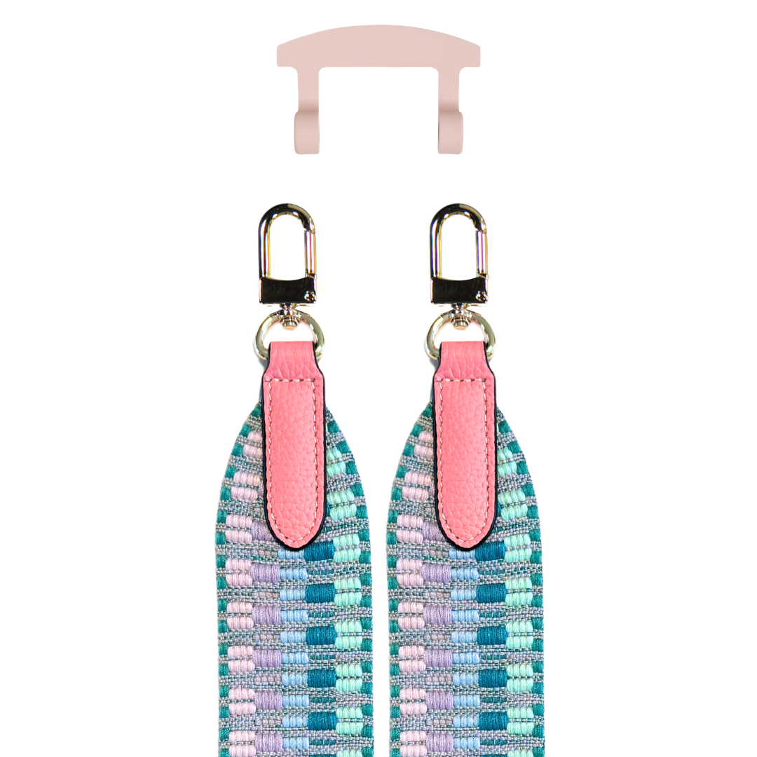 PATTERNED STRAP + ROSÉ PINK HOOK