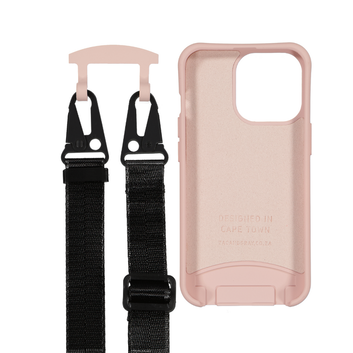 iPhone 11 Pro ROSÉ PINK CASE + MIDNIGHT BLACK STRAP