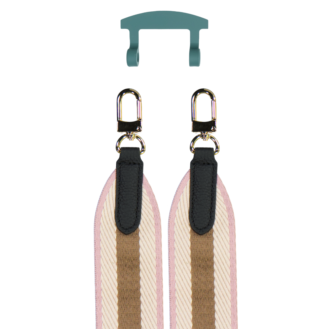 PATTERNED STRAP + TIDAL TEAL HOOK