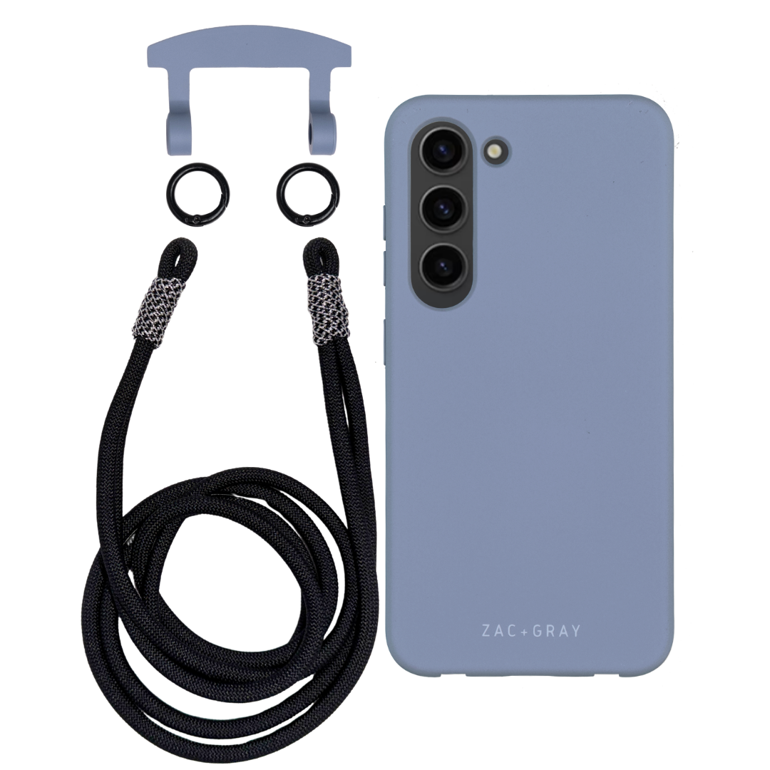 Samsung S23 Plus BLUE FOG CASE + KNOTTED CORD