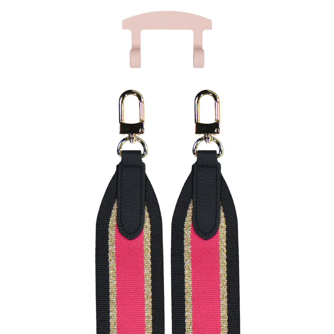 PATTERNED STRAP + ROSÉ PINK HOOK