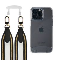 iPhone 16e and iPhone 17e TRANSPARENT CASE + PATTERNED STRAP