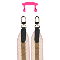 PATTERNED STRAP + HOT PINK HOOK