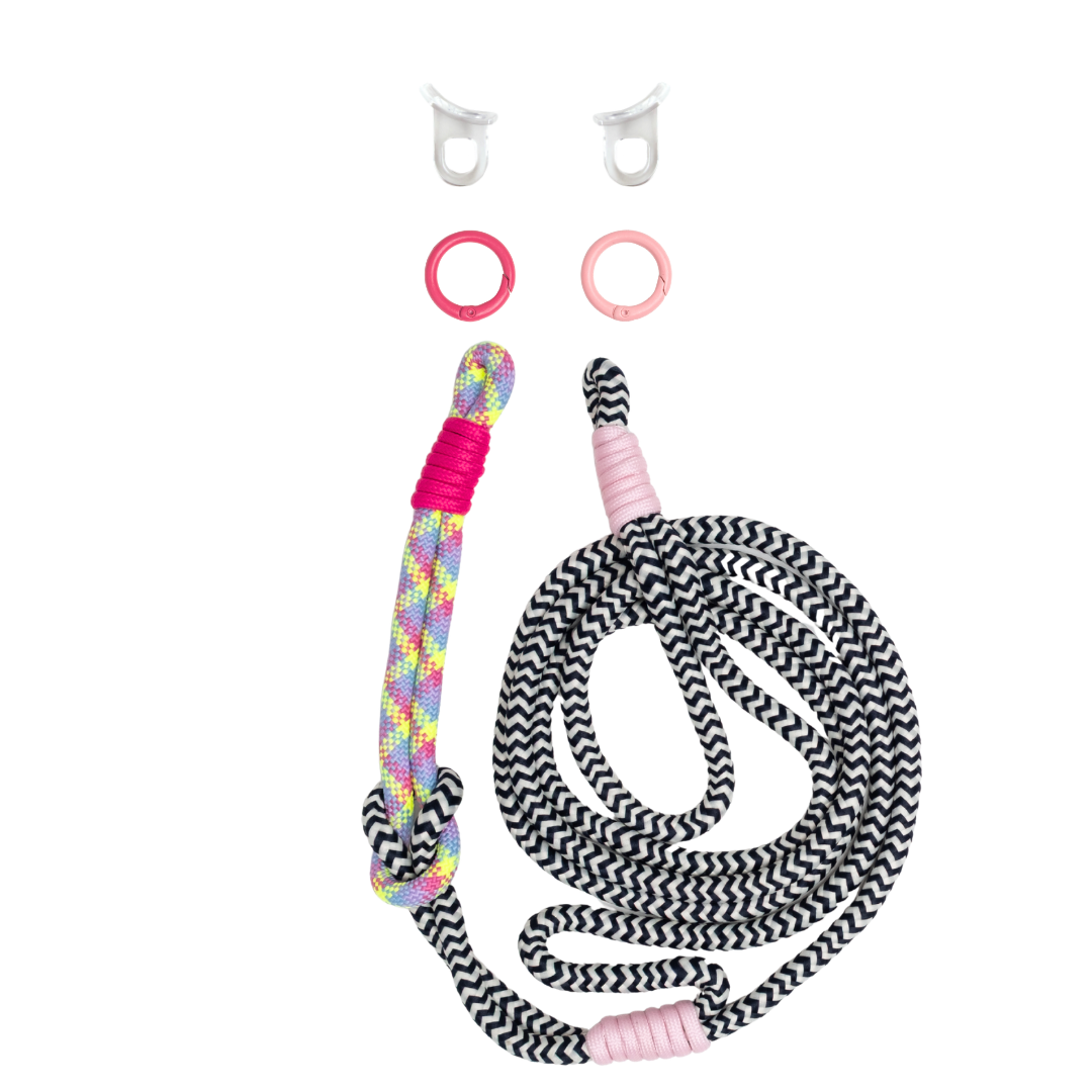 ELECTRIC BLOOM KNOTTED CORD + RINGS