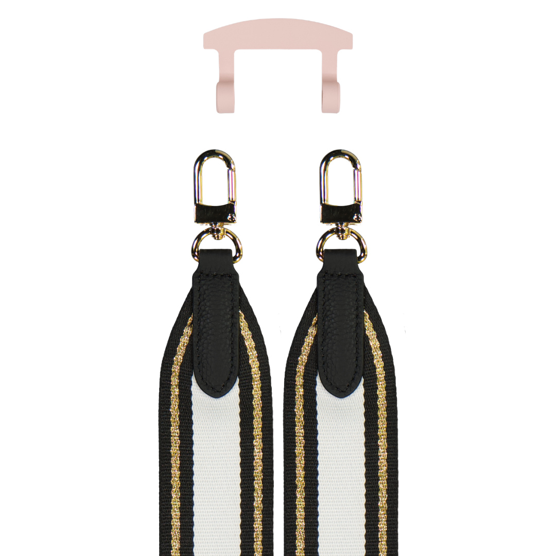 PATTERNED STRAP + ROSÉ PINK HOOK
