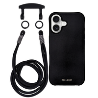 iPhone 17 MIDNIGHT BLACK CASE + KNOTTED CORD