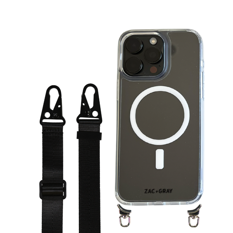 CRYSTAL CLEAR TRANSPARENT CASE WITH STRAP - MAGSAFE