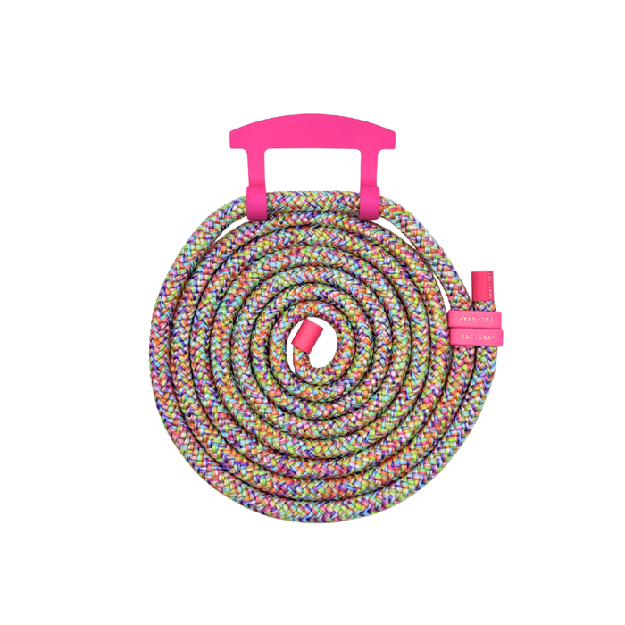 RAINBOW CORD WITH HOT PINK HOOK