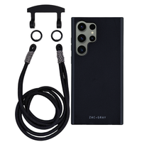 Samsung S24 Ultra MIDNIGHT BLACK CASE + KNOTTED CORD