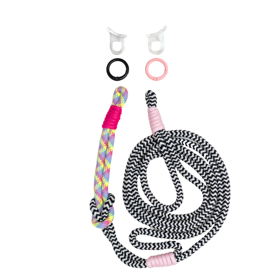 ELECTRIC BLOOM KNOTTED CORD + RINGS