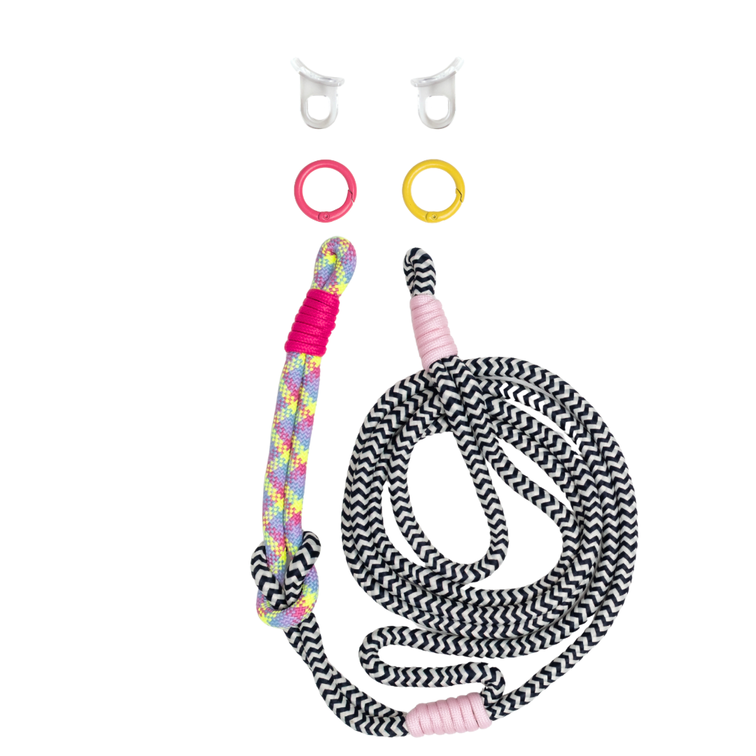 ELECTRIC BLOOM KNOTTED CORD + RINGS