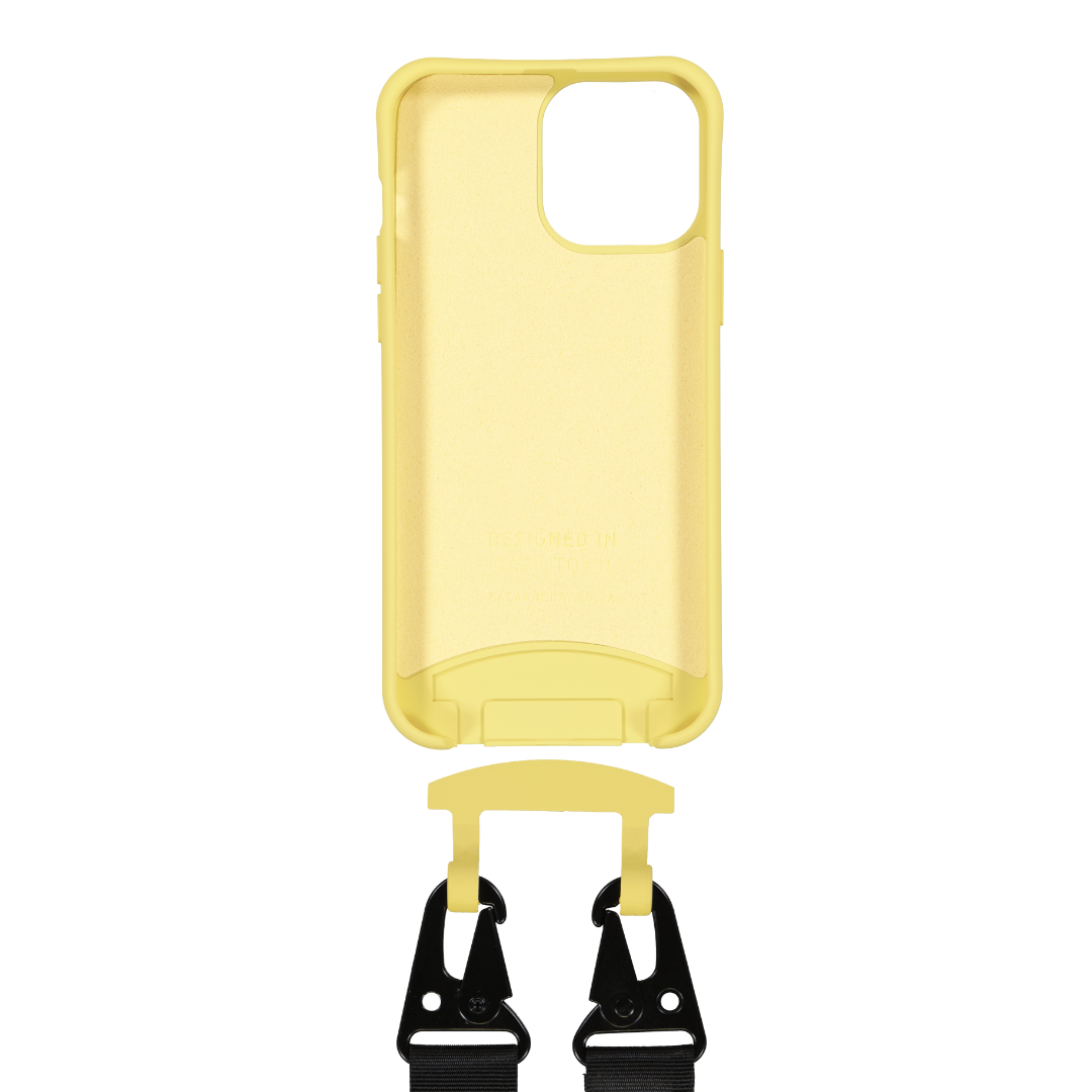 iPhone 6/6S/7/8/SE (2020 & 2022) SUNSHINE YELLOW CASE + MIDNIGHT BLACK STRAP