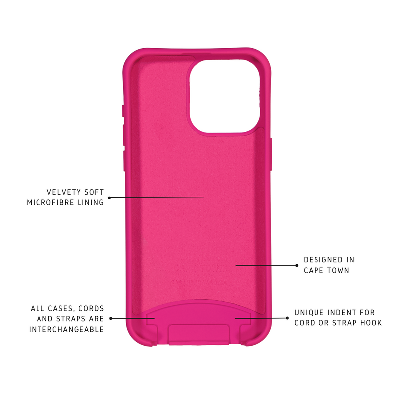 iPhone 11 Pro Max HOT PINK CASE + HOT PINK CORD