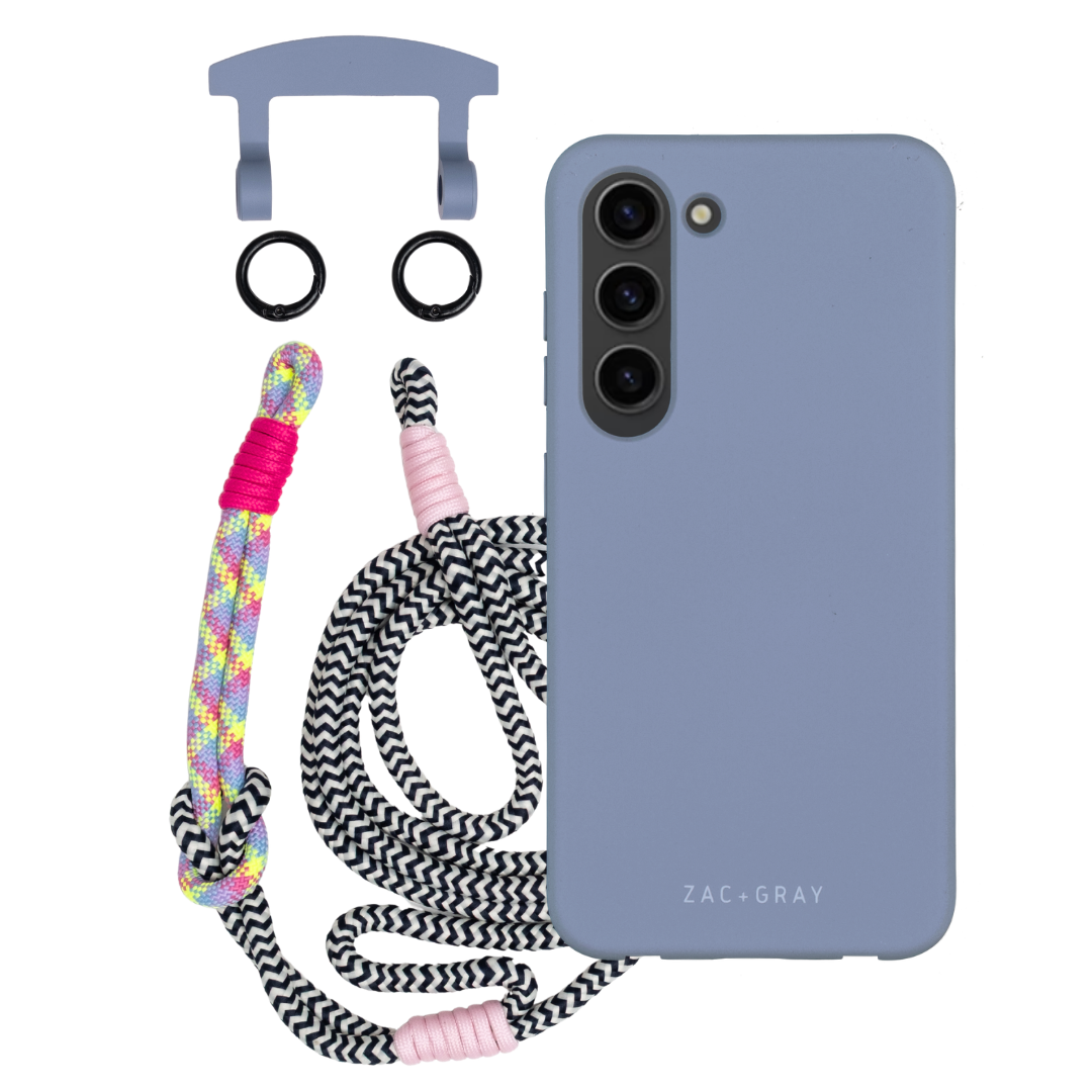Samsung S23 Plus BLUE FOG CASE + KNOTTED CORD