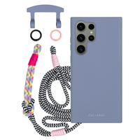 Samsung S25 Ultra BLUE FOG CASE + KNOTTED CORD