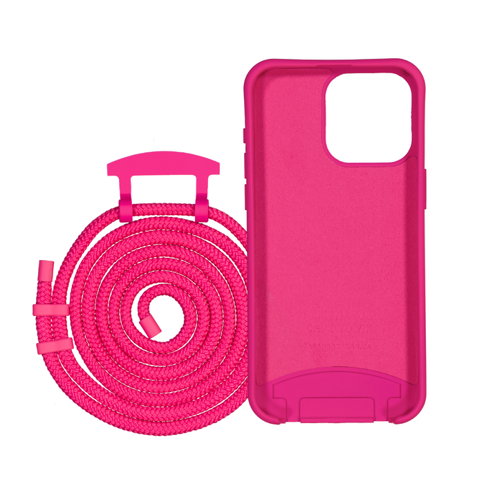 iPhone 14 Plus HOT PINK CASE + HOT PINK CORD