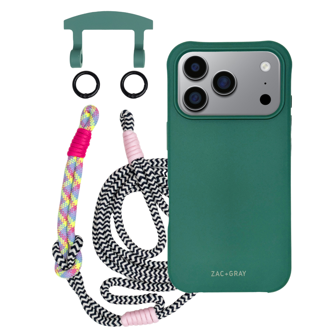 iPhone 17 Pro Max TIDAL TEAL CASE + KNOTTED CORD