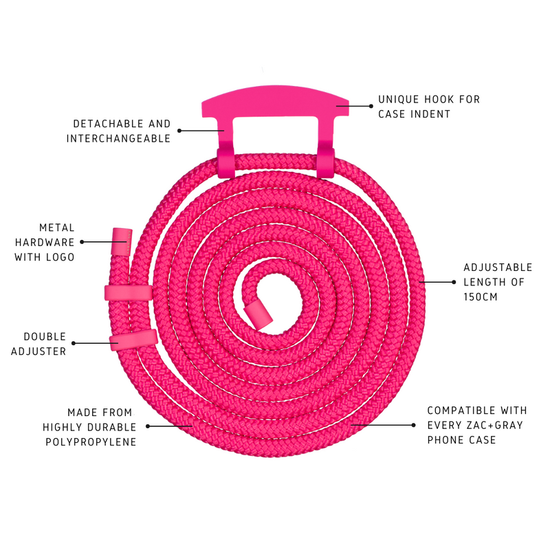 Samsung S22 HOT PINK CASE + HOT PINK CORD