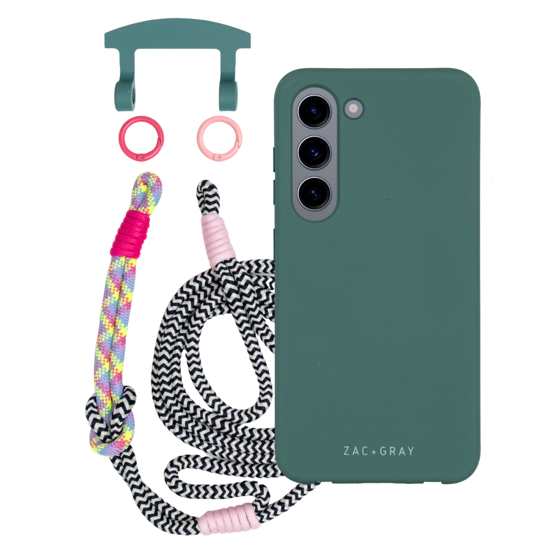 Samsung S23 TIDAL TEAL CASE + KNOTTED CORD