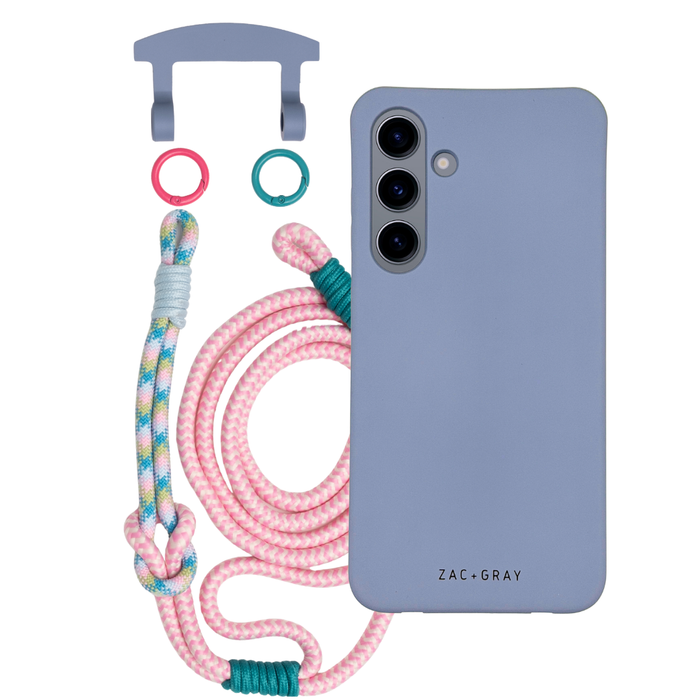 Samsung S26 Plus BLUE FOG CASE + KNOTTED CORD