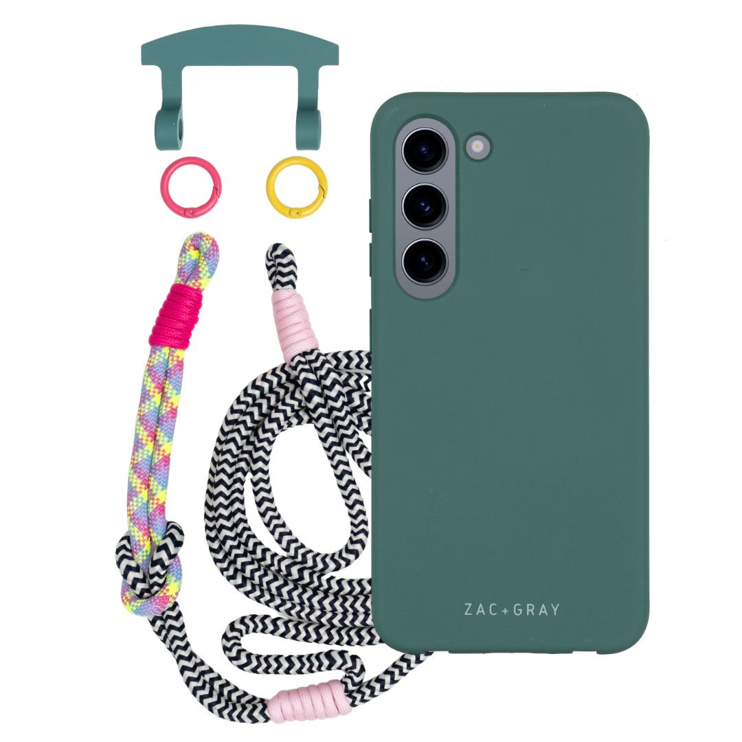 Samsung S23 TIDAL TEAL CASE + KNOTTED CORD
