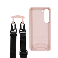 Samsung S24 ROSÉ PINK CASE + MIDNIGHT BLACK STRAP