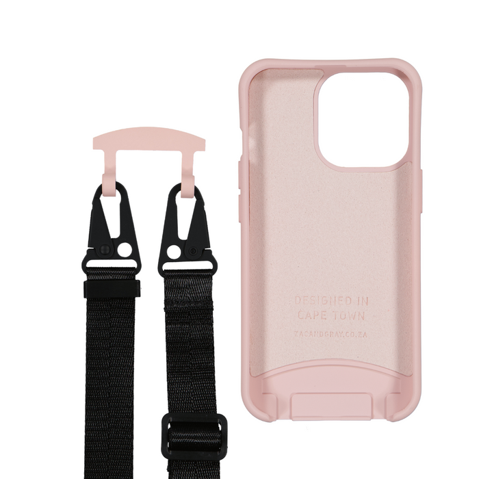 iPhone 12 Pro Max ROSÉ PINK CASE + MIDNIGHT BLACK STRAP